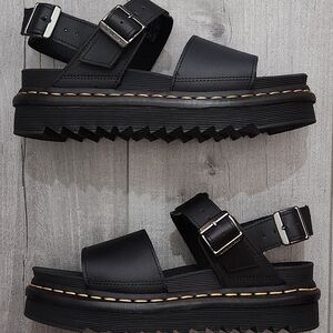 Dr. Martens Black Chunky Platform Sandals